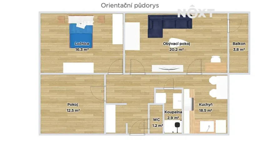 Prodej bytu 3+1, Prostějov, Dolní, 75 m2