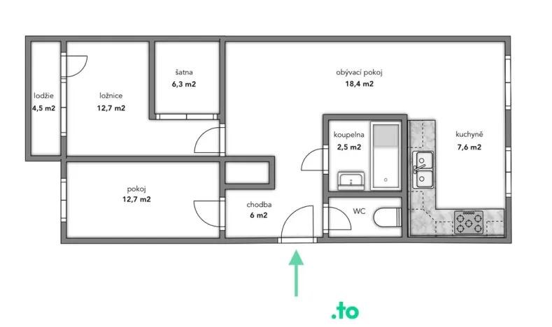Pronájem bytu 3+kk, Znojmo, Jindřicha Hořejšího, 67 m2
