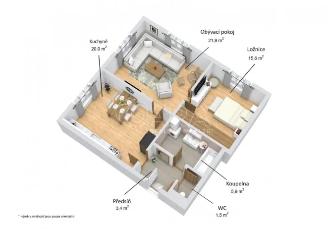 Pronájem bytu 2+1, Rakovník - Rakovník II, Ottova, 70 m2