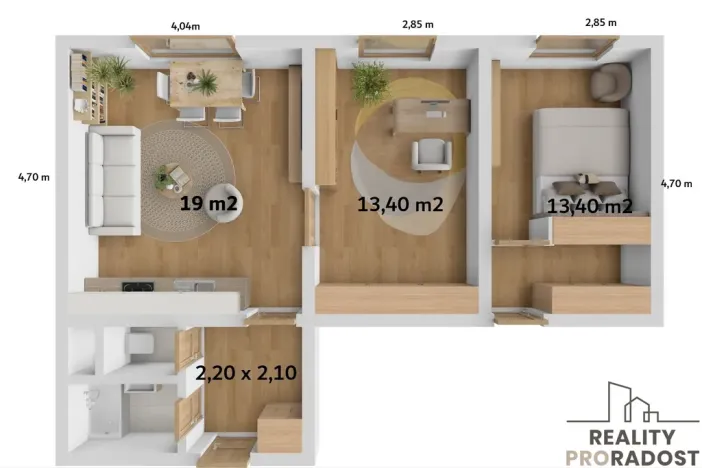 Prodej bytu 3+kk, Opava - Kateřinky, Na Pastvisku, 51 m2