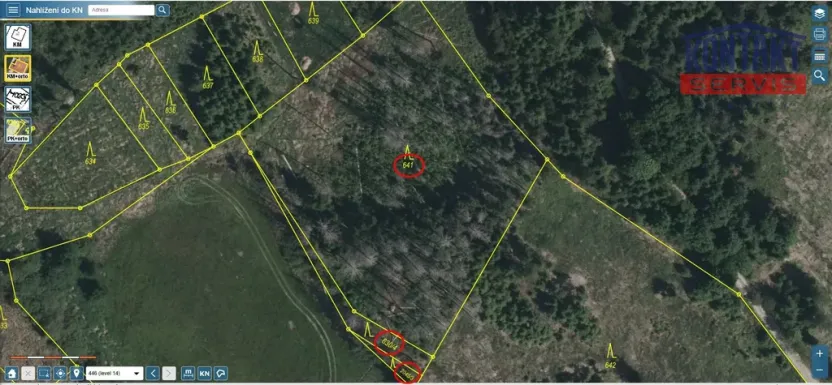 Prodej lesa, Knínice, 5303 m2