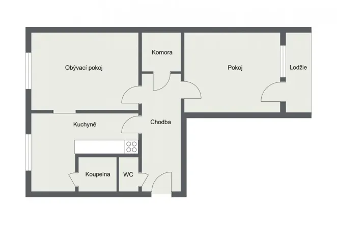 Prodej bytu 2+1, Olomouc - Neředín, Jílová, 56 m2