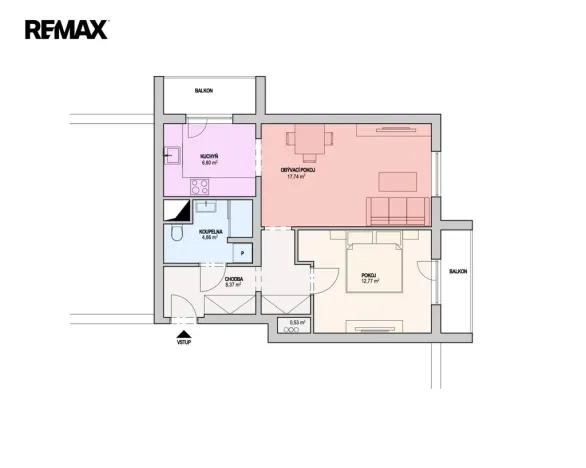 Pronájem bytu 2+1, Příbram - Příbram VII, Pod Čertovým pahorkem, 58 m2