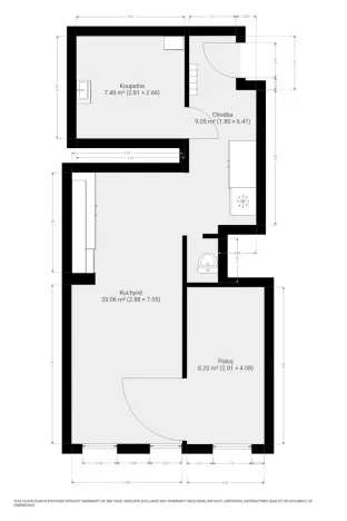 Pronájem bytu 2+kk, Brno - Královo Pole, Poděbradova, 45 m2