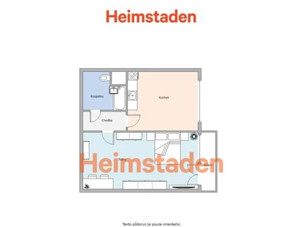 Pronájem bytu 1+1, Karviná - Ráj, Prameny, 39 m2