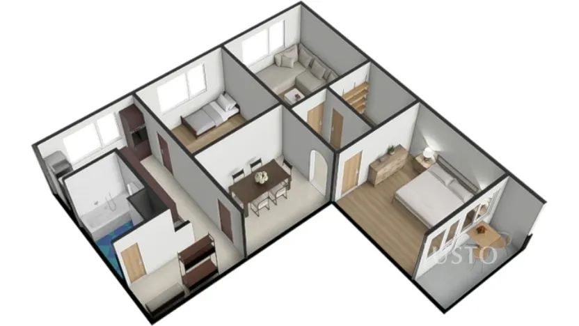 Prodej bytu 3+1, Strakonice - Strakonice I, Sídliště 1. máje, 74 m2