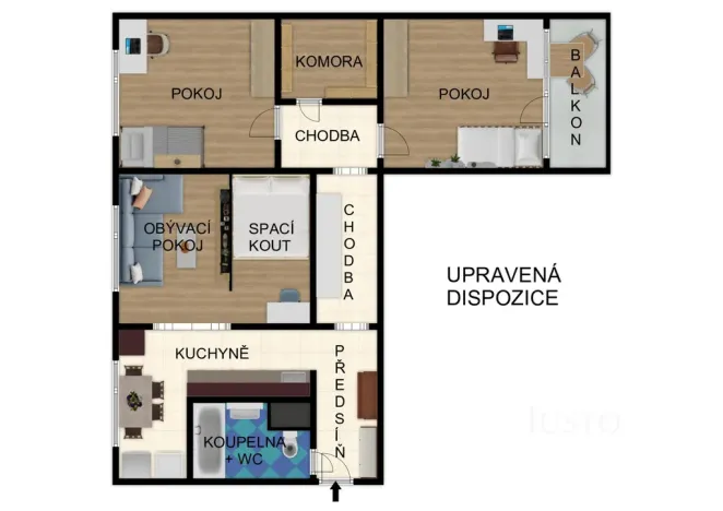 Prodej bytu 3+1, Strakonice - Strakonice I, Sídliště 1. máje, 74 m2