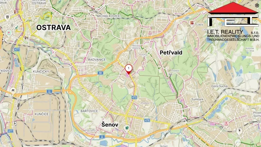 Prodej pozemku pro bydlení, Ostrava, Šenovská, 3054 m2