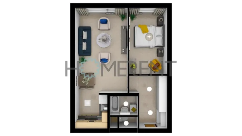Pronájem bytu 2+kk, Odolena Voda, Pod Tvrzí, 43 m2