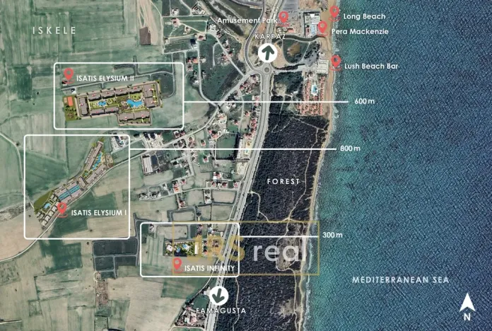 Prodej bytu 1+kk, Trikomo, Kypr, 45 m2