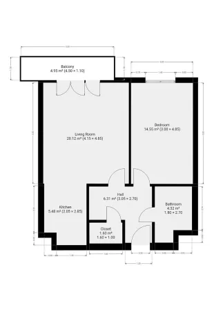 Pronájem bytu 2+kk, Praha - Záběhlice, Velenovského, 52 m2