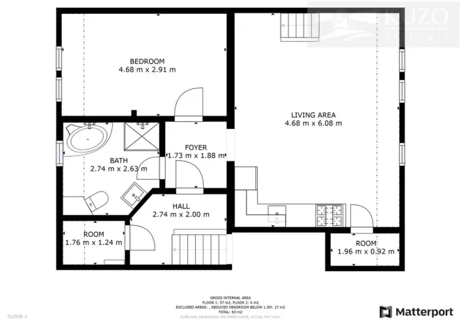 Pronájem bytu 2+kk, Příbram, Žižkova, 63 m2