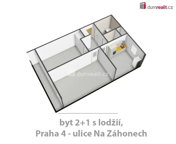 Pronájem bytu 2+1, Praha - Michle, Na záhonech, 59 m2