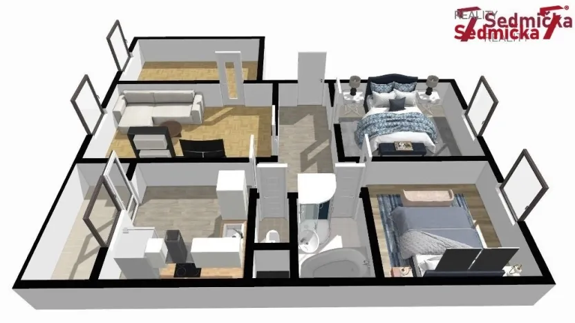 Prodej bytu 4+1, Žirovnice, Babory, 90 m2