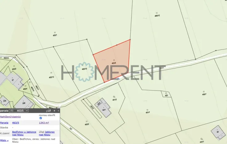 Prodej pozemku pro bydlení, Bedřichov, 1343 m2