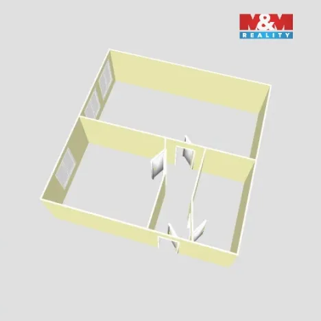 Pronájem bytu 2+kk, Meziboří, nám. 8. května, 55 m2