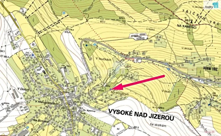Prodej pozemku pro bydlení, Vysoké nad Jizerou, 400 m2