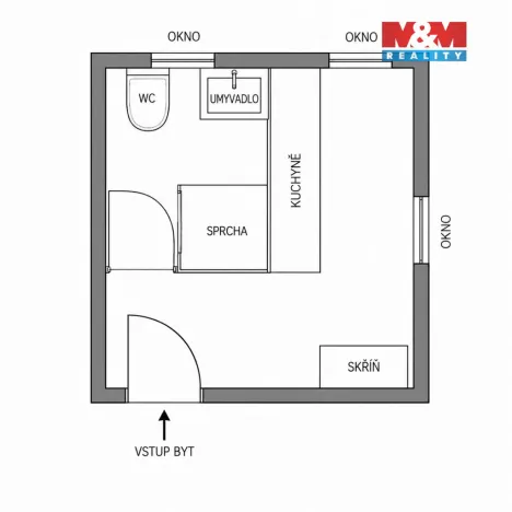 Prodej bytu 1+kk, Šestajovice, Revoluční, 18 m2