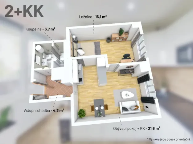 Prodej bytu 2+kk, Praha - Strašnice, Krátká, 44 m2