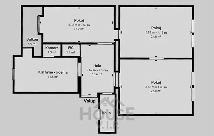 Prodej bytu 3+1, Praha - Smíchov, Na bělidle, 108 m2