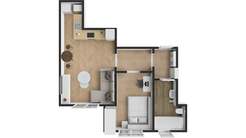 Pronájem bytu 2+kk, Praha - Vršovice, Minská, 45 m2