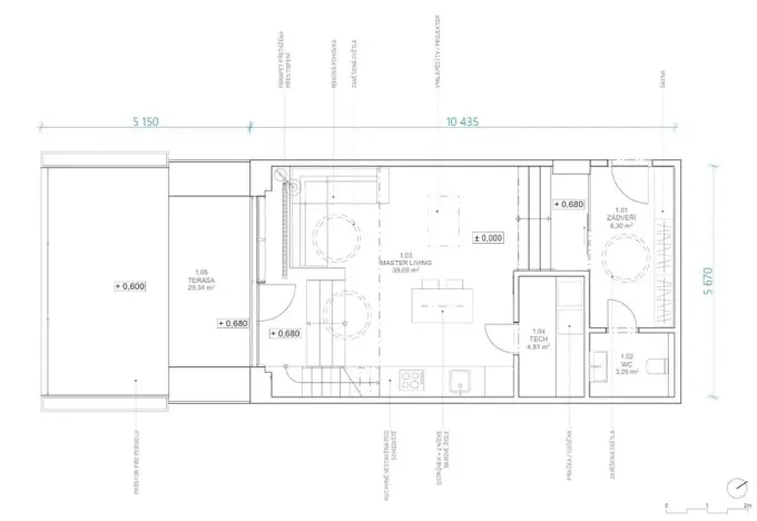 Prodej bytu 2+kk, Praha - Košíře, Naskové, 117 m2