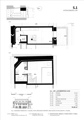 Pronájem bytu 2+kk, Písek, Gregorova, 76 m2