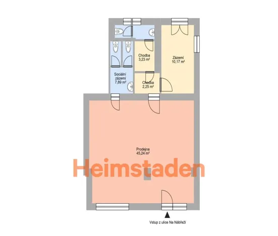 Pronájem kanceláře, Havířov - Město, Na Nábřeží, 69 m2