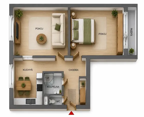 Pronájem bytu 2+1, Chrudim, Palackého třída, 74 m2