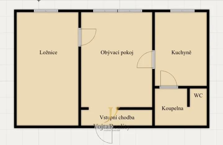 Prodej bytu 2+1, Lutín, Na Sídlišti, 45 m2