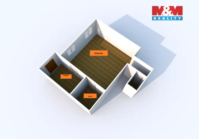Pronájem obchodního prostoru, Teplice, U nádraží, 30 m2