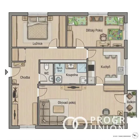 Prodej bytu 3+1, Vsetín, 72 m2