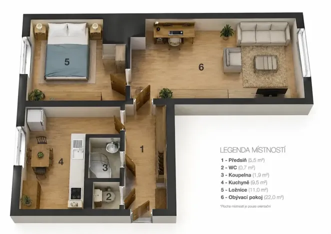 Prodej bytu 2+1, Praha - Strašnice, Kounická, 49 m2
