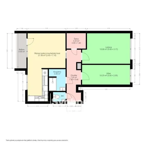 Pronájem bytu 3+kk, Praha - Ruzyně, Stochovská, 62 m2