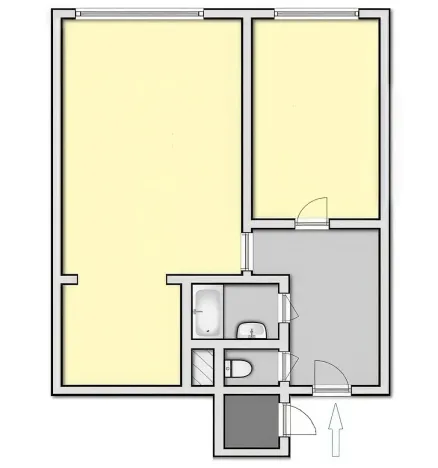 Prodej bytu 2+kk, Praha - Chodov, V průčelí, 46 m2