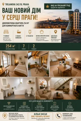 Pronájem atypického bytu, Praha - Nové Město, Trojanova, 254 m2