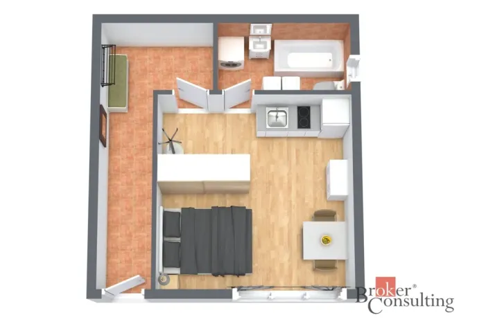 Pronájem bytu 1+kk, 25 m2
