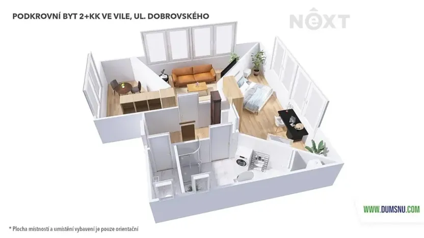 Pronájem bytu 2+kk, Šumperk, Dobrovského, 67 m2