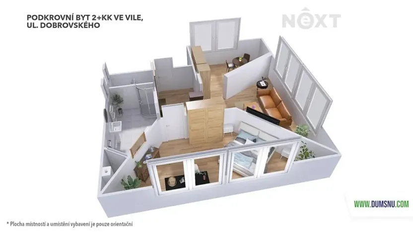Pronájem bytu 2+kk, Šumperk, Dobrovského, 67 m2