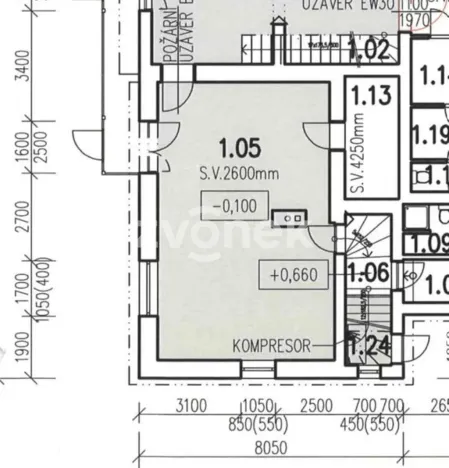 Pronájem kanceláře, Otrokovice, U Letiště, 103 m2