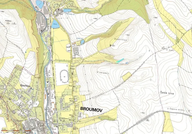 Prodej louky, Broumov - Velká Ves, třída Osvobození, 2199 m2