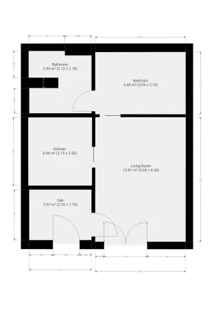 Pronájem bytu 2+kk, Přezletice, Zahradní, 34 m2