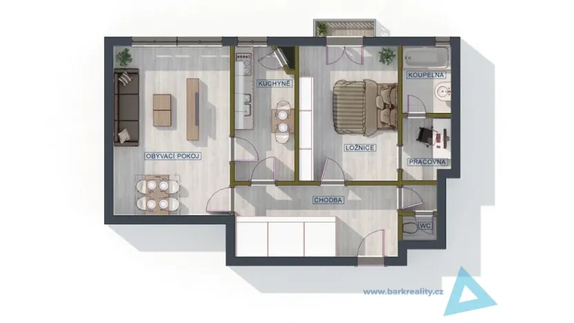 Prodej bytu 2+1, Praha - Košíře, Vrchlického, 70 m2