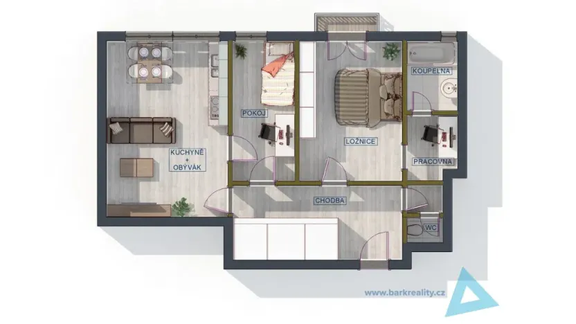 Prodej bytu 2+1, Praha - Košíře, Vrchlického, 70 m2