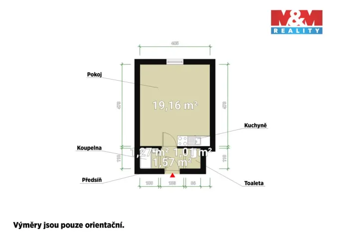 Prodej bytu 1+kk, Praha - Žižkov, V domově, 24 m2