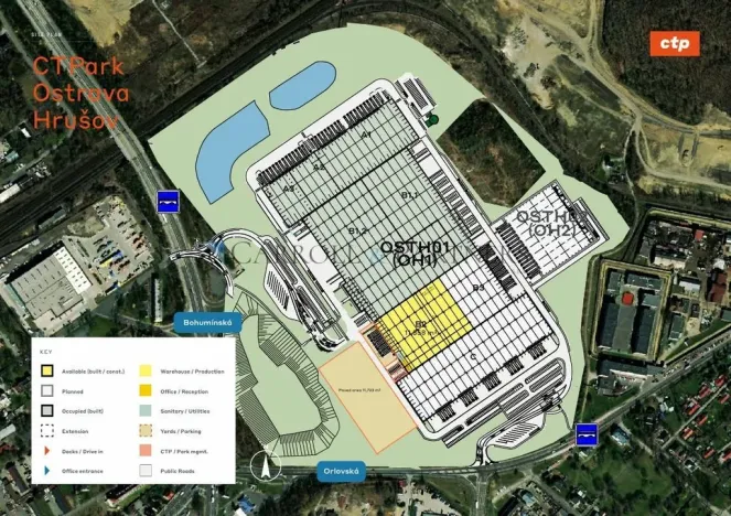 Pronájem skladu, Ostrava - Hrušov, Bohumínská, 2000 m2