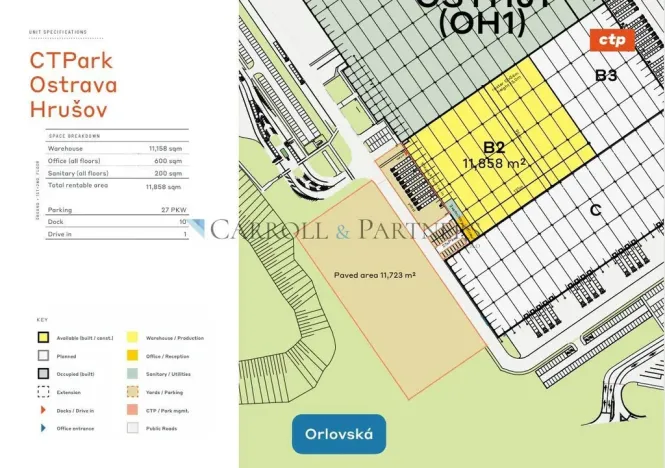 Pronájem skladu, Ostrava - Hrušov, Bohumínská, 2000 m2