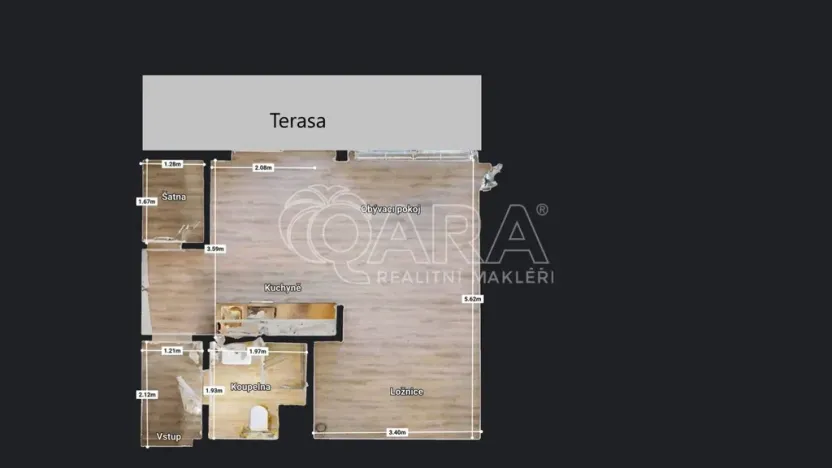 Pronájem bytu 1+kk, Hořovice, Pod Drahou, 39 m2