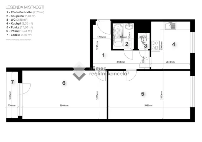 Pronájem bytu 2+1, Praha - Libeň, Kovářská, 60 m2