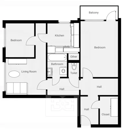 Pronájem bytu 2+1, Praha - Kobylisy, Paláskova, 59 m2